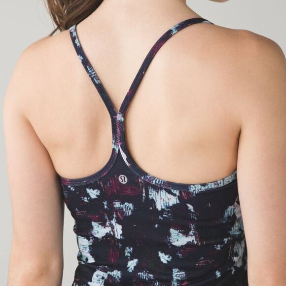 Lululemon Power Y Tank *Luon Static Blossom Multi Size 8 - Picture 4 of 11